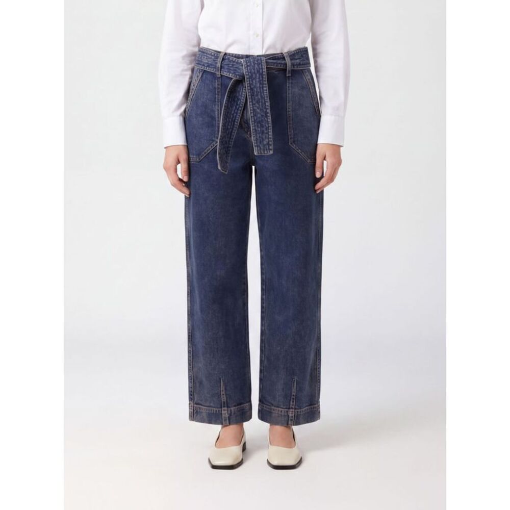Giorgio Armani Women Giorgio Armani High-Waisted Wide-Leg Jeans In Cotton Denim